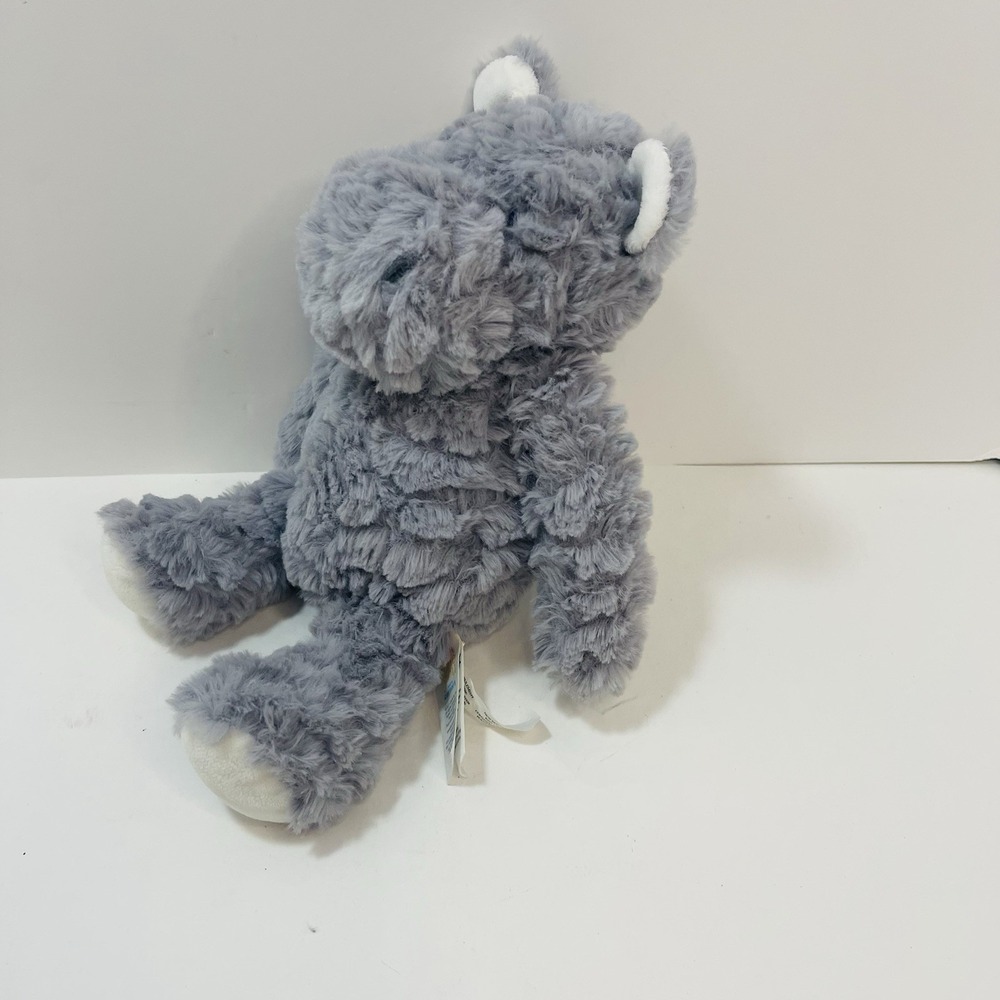 Carters Just One You Target Grey White Shaggy Hippo Plush Stuffed Baby Soft Toy
